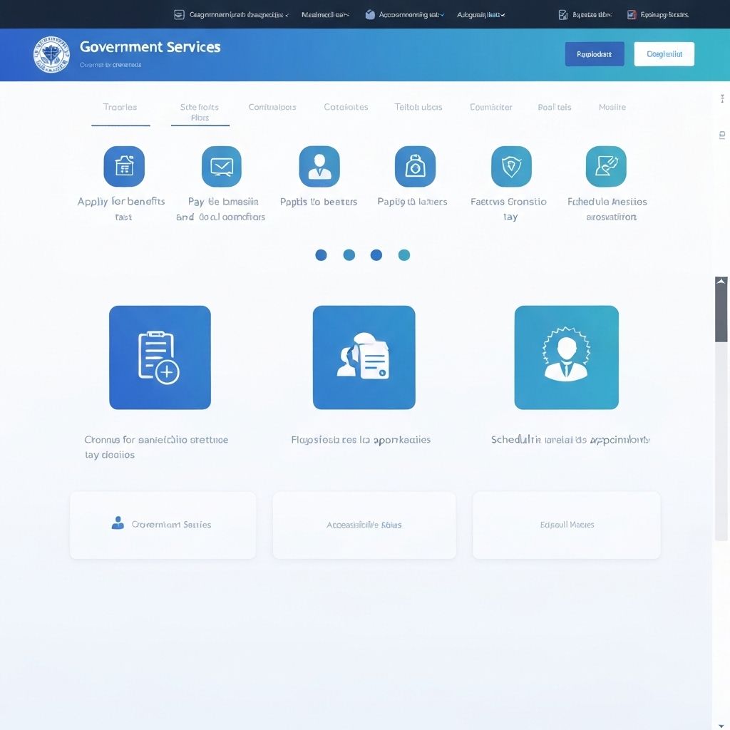 Screenshot of Government Services Portal